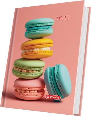 Agenda Herlitz datata 2027, A5, Motive, 352 pagini, coperta buretata, motiv Delicious