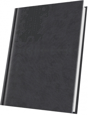 Agenda Herlitz nedatata RO 2027, A5, Motive, 224 pagini, copera din piele sintetica, culoare gri inchis, motiv Marmora
