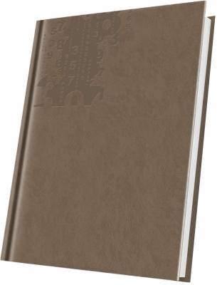 Agenda Herlitz nedatata RO 2027, A5, Motive, 224 pagini, copera din piele sintetica, culoare maro nisipiu, motiv Marmora