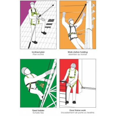 Opritor de cadere pe franghie Kratos Safety din poliamida cu absorbitor de energie