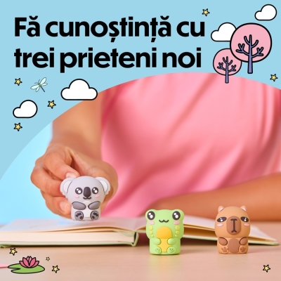 Ascutitoare BIC Vibbies, cu figurina animalut si rezervor, 1 orificiu, diverse culori