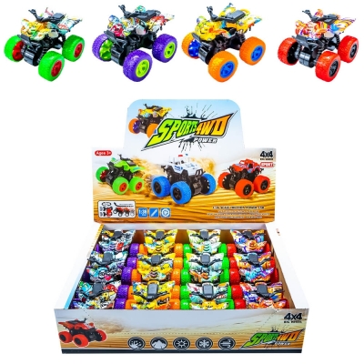 Set ATV-uri cu frictiune de jucarie, 12 buc/set