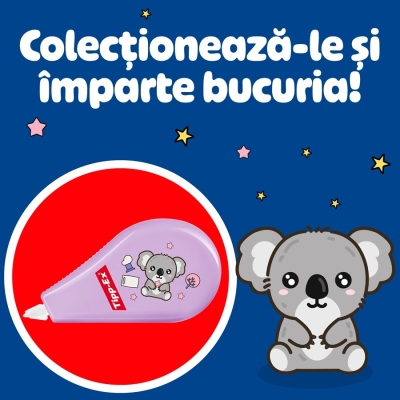 Banda corectoare Tipp-Ex Vibbies Mini Pocket Mouse, 5 mm x 6 m, diverse culori