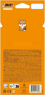 Creioane colorate BIC Vibbies, decorate cu animalute amuzante, 12 buc/set