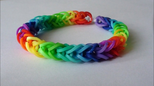 Set creativ de elastice pentru bratari, 330 piese, Inimioara