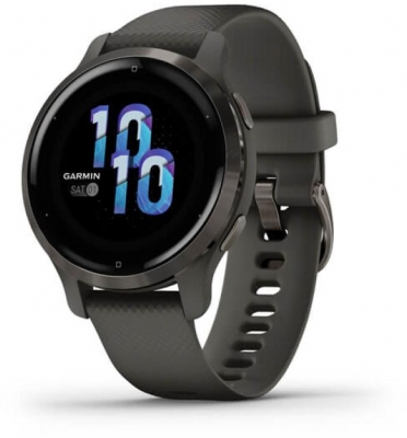 Ceas Smartwatch Garmin Venu 2S, GPS Wi-Fi, Grey + Slate