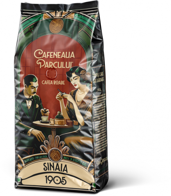 Pachet cafea boabe, Cafeneaua Parcului, Sinaia 1905, 1 kg + cadou sirop 250ml, pumpkin spice, 5 To Go