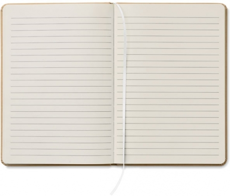 Caiet A5, din carton reciclat, 80 coli, reciclate, cu pix