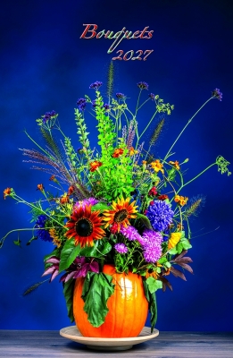 Calendar cu imagini Bouquets, 31.5 x 48 cm, 12 file, 2027