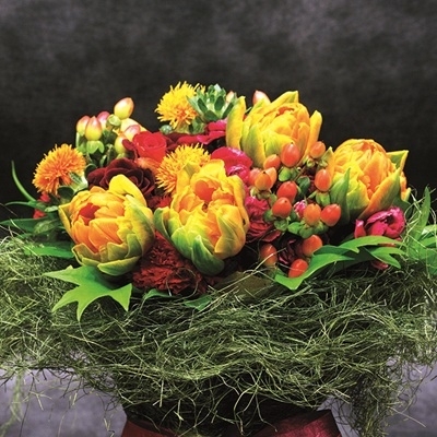 Calendar cu imagini Bouquets, 31.5 x 48 cm, 12 file, 2027