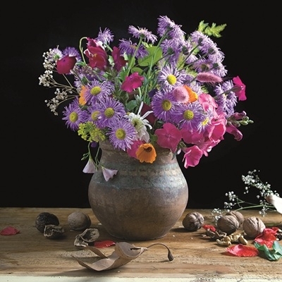 Calendar cu imagini Bouquets, 31.5 x 48 cm, 12 file, 2027