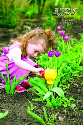 Calendar cu imagini Kids, 31.5 x 48 cm, 12 file, 2027