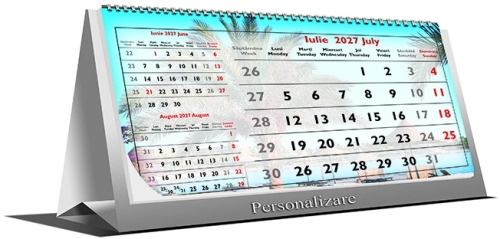 Calendar triptic birou, 21 x 10 cm, 6 file, 2027