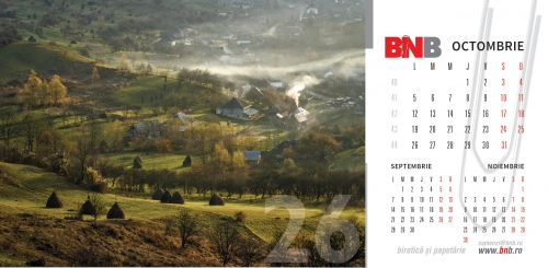 Calendar de birou, peisaje 2026