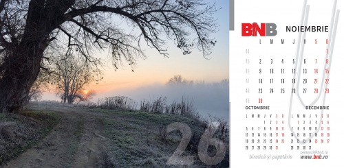 Calendar de birou, peisaje 2026