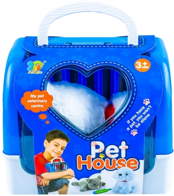 Catelus din plus, cu accesorii si cusca