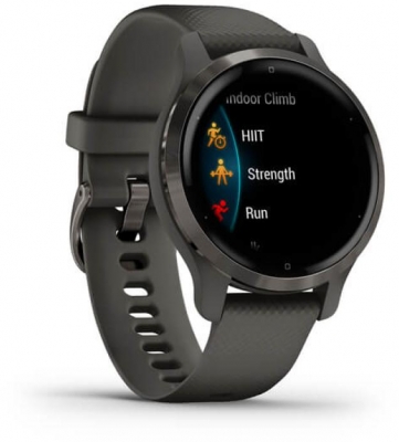 Ceas Smartwatch Garmin Venu 2S, GPS Wi-Fi, Grey + Slate