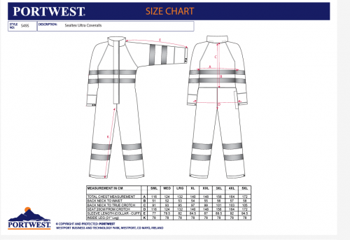 Combinezon Hi-Vis, galben, regular, sealtex ultra, Portwest