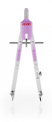 Compas cu deschidere rapida, micrometrica, butoane, pastel, cutie compacta, 5 buc, Arda