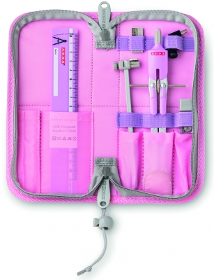 Compas cu deschidere, si micrometrica, butoane pastel, etui vertical, 6 buc, diverse culori, Arda