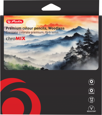 Creioane colorate, mina 7.2mm, set 12 culori, Herlitz