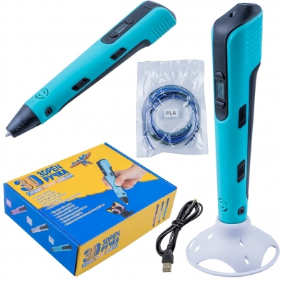 Creion 3D cu accesorii de jucarie, incarcator USB