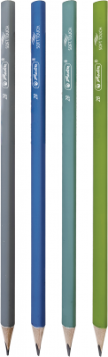 Creion grafit 2B Soft Touch, mina 2.4mm, set 12, Herlitz