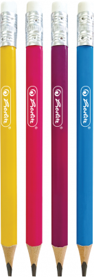 Creion grafit cu radiera Jumbo 2B, mina 4mm, set 12 bucati, Herlitz