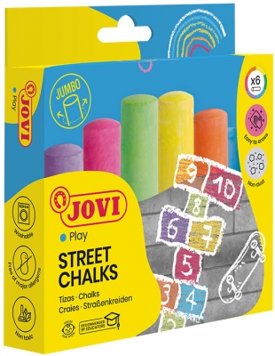 Creta stradala Jumbo, 6 buc/set, culori asortate, Jovi