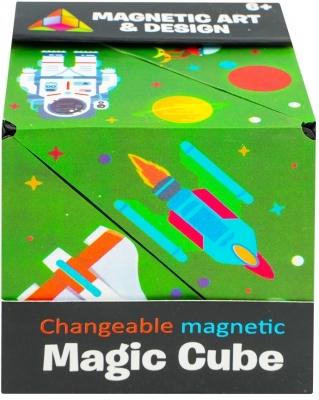 Cub magic magnetic, diverse culori, tip rubik