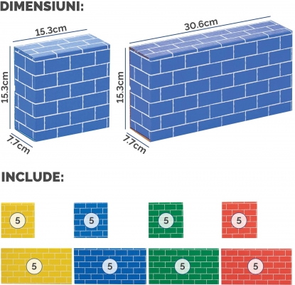 Cuburi colorate din carton, Playhouse 40 buc/set, Fellowes