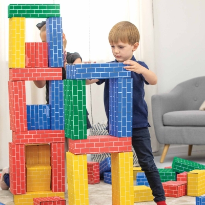 Cuburi colorate din carton, Playhouse 40 buc/set, Fellowes