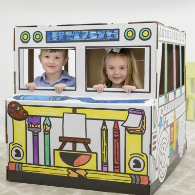 Cutie de colorat tip autobuz, Bankers Box Playhouse, Fellowes