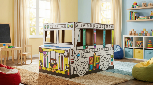 Cutie de colorat tip autobuz, Bankers Box Playhouse, Fellowes