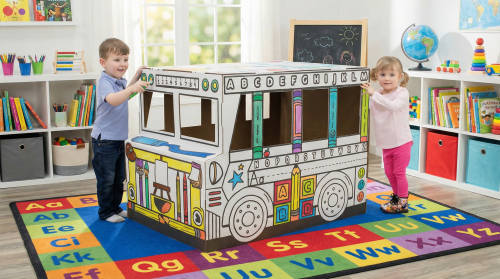 Cutie de colorat tip autobuz, Bankers Box Playhouse, Fellowes