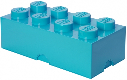 Cutie depozitare 40041743 LEGO 2x4 albastru turcoaz