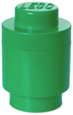 Cutie rotunda depozitare 40301734 LEGO 1x1 verde inchis