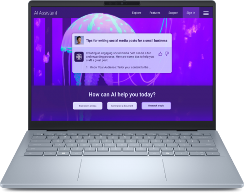 Laptop Dell 14 Plus DB14250 (Intel Core Ultra 7 256V, Arc Graphics, 16GB LPDDR5x, 512GB SSD, 14” 2.5K 16:10 IPS 300 nits, Wi-Fi 7, amprentă, Windows 11 Pro, Copilot+ PC)