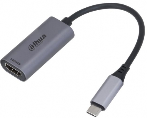 Dahua USB 3.1 Type-C to HDMI Adapter Docking, In:USB 3.1 Type-C, Out: 1xHDMI (Supports 4K@60 Hz), Aluminum Alloy
