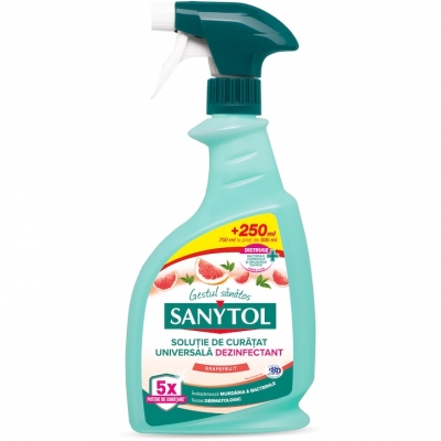 Solutie de curatat universala dezinfectant Sanytol grapefruit, 750ml