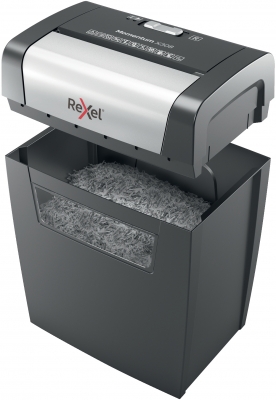 Distrugator documente manual REXEL MOMENTUM X308, P3, cross-cut (confeti), 8 coli, cos 15l