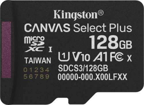 Card de Memorie MicroSDXC Kingston 128GB Canvas Select Plus Fara Adaptor