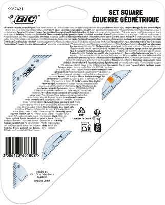 Echer BIC, 16 cm cu raportor 180º