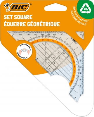 Echer BIC, 16 cm cu raportor 180º