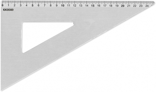 Echer aluminiu, 25 cm, 60°, Arda