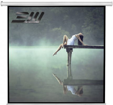 Ecran proiectie electric, perete/tavan, 200 x 200 cm, BlackMount, Format 1:1