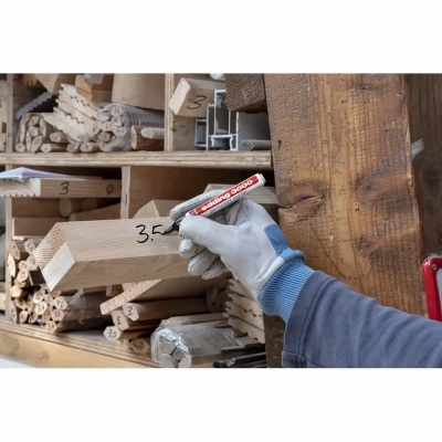 Marker permanent Edding 3000, varf rotund 1.5-3 mm, albastru