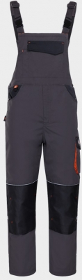Pantaloni pieptar Stenso iarna Kastor, gri/negru