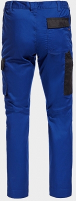 Pantaloni talie Stenso, eos stretch, albastru/gri