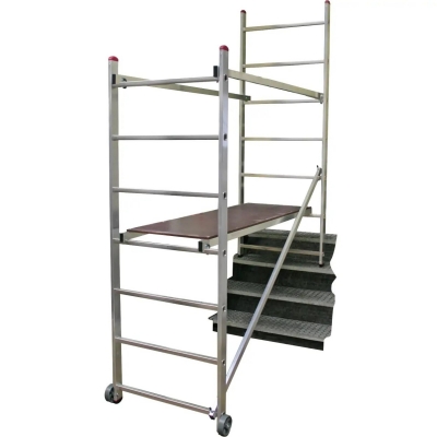 Schela de lucru din aluminiu finisaj argintiu
